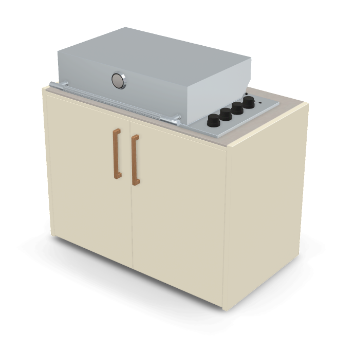 Brabura Box-Q 4-Brenner Edelstahl