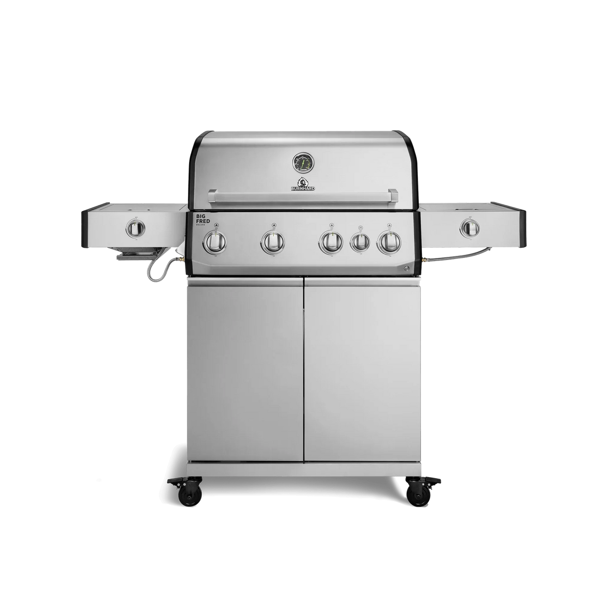 Burnhard Big FRED Deluxe+ Gasgrill Edelstahl 4-Brenner mit Gusseisenrost Series 4
