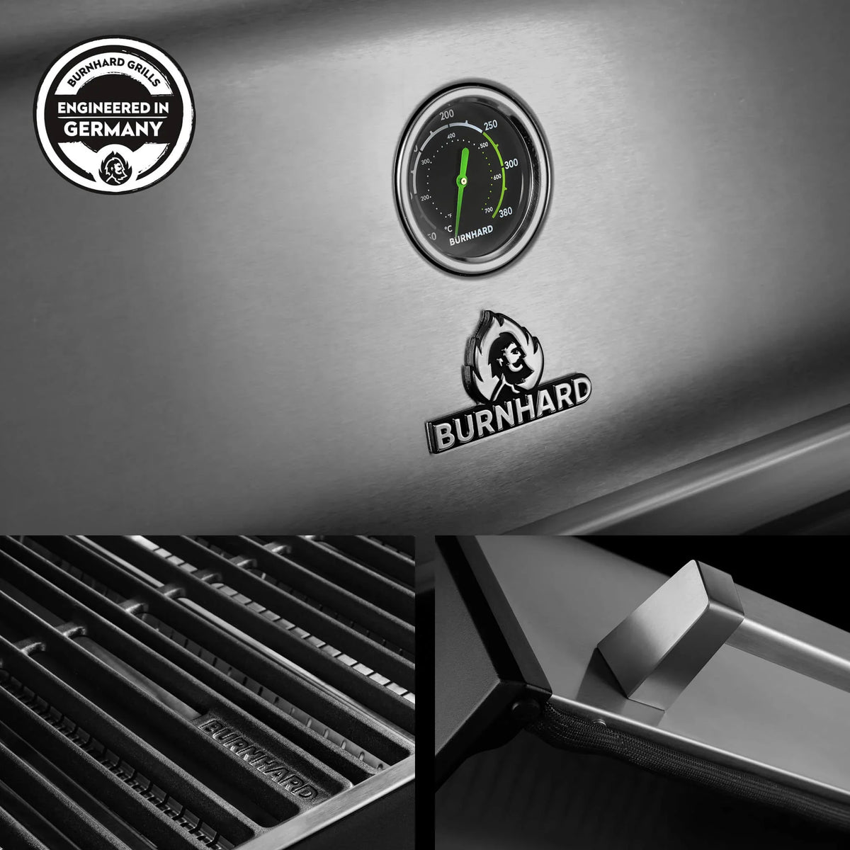 Burnhard Fat FRED Deluxe Gasgrill 6-Brenner Edelstahl mit Edelstahlrost Series 4