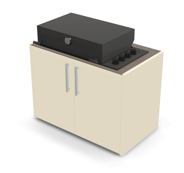 Brabura Box-Q 4-Brenner schwarz | Neuestes Edelstahlmodell