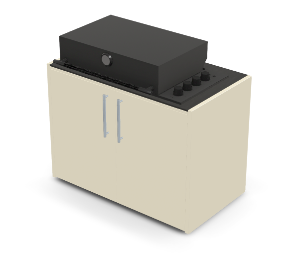 Brabura Box-Q 4-Brenner schwarz | Neuestes Edelstahlmodell