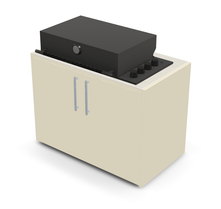 Brabura Box-Q 4-Brenner schwarz | Neuestes Edelstahlmodell