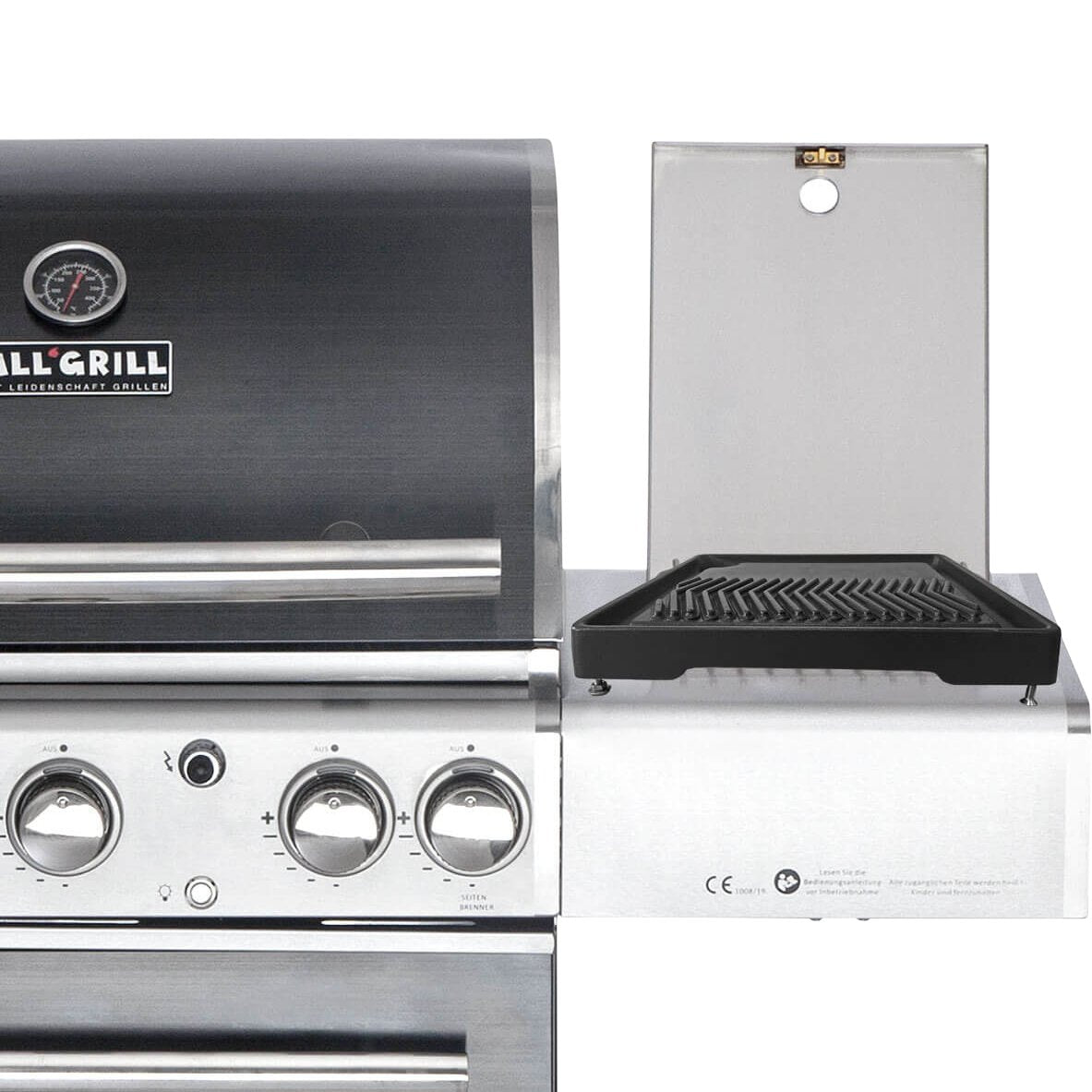 All`Grill Gussgrillplatte, für alle Seitenkocher - Grillstar.deAll`Grill Gussgrillplatte, für alle SeitenkocherALL'GRILLGrillstar.de551004041571551009