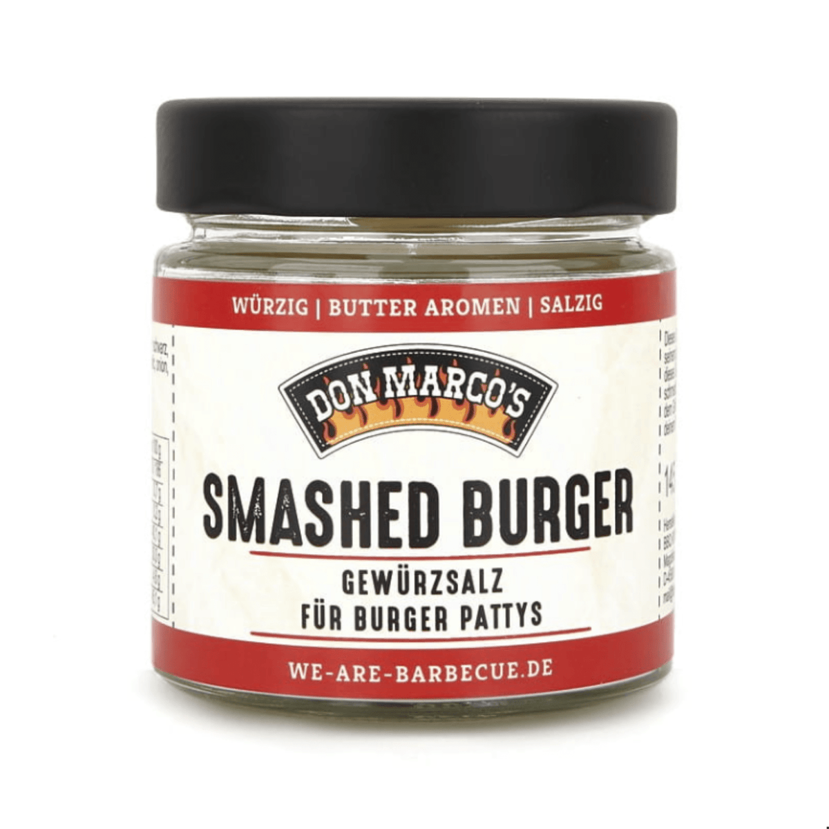 Don Marco's Smashed Burger Gewürz, 145g Glas - Grillstar.deDon Marco's Smashed Burger Gewürz, 145g GlasGewürzDon Marco'sGrillstar.de