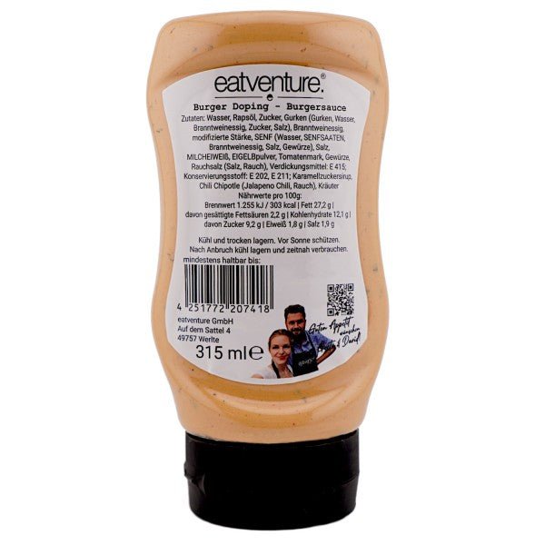 Eatventures Burger Doping, 315ml - Grillstar.deEatventures Burger Doping, 315mlGrillsauceEatventureGrillstar.de
