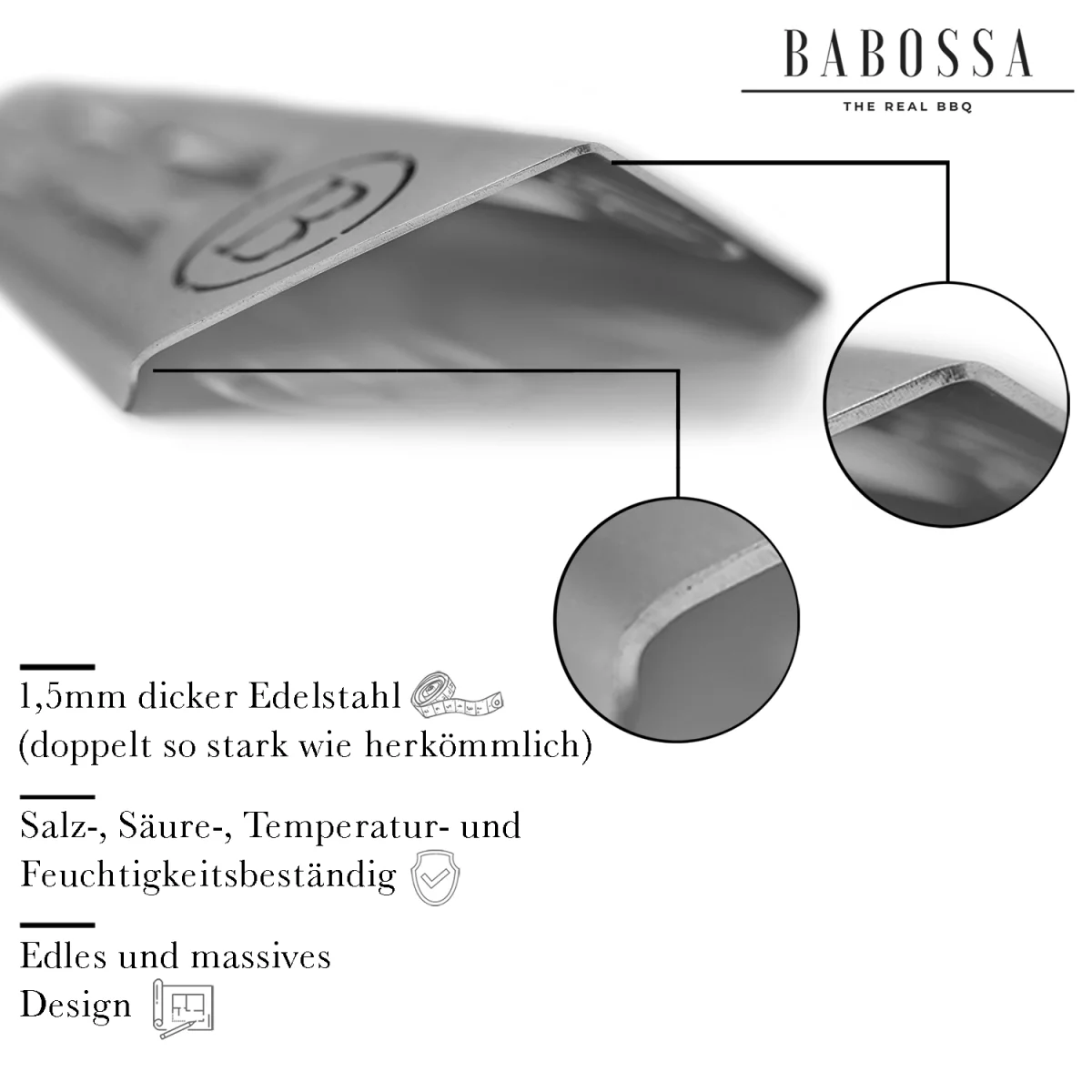 Flammschutzblech | Aromaschiene | V4A Edelstahl | Enders Monroe 4 bis 2025