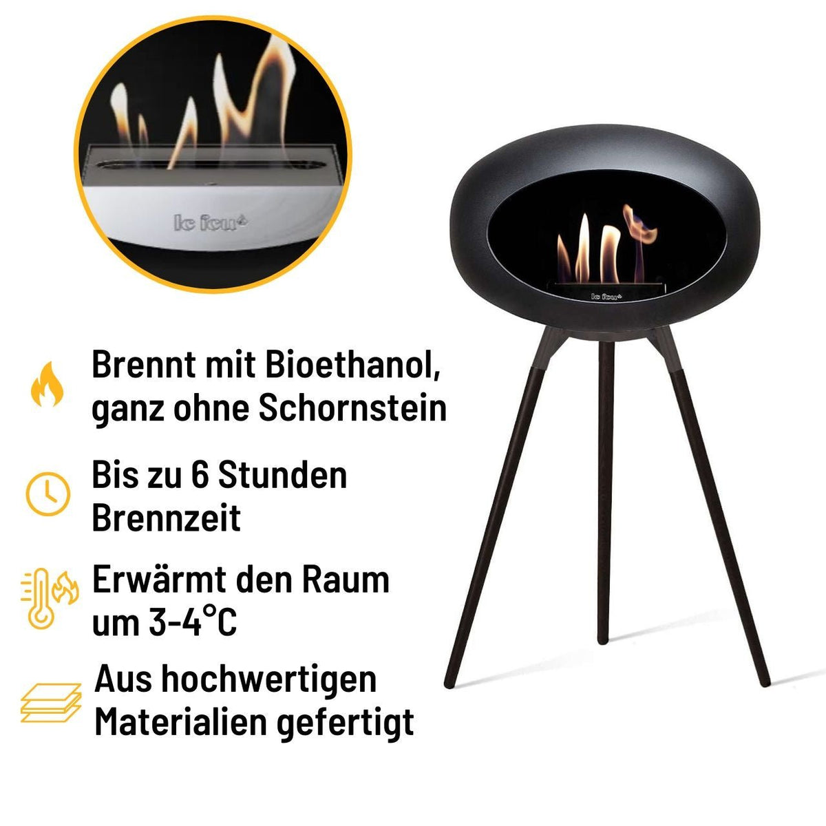 Le Feu Ground High, Black Black - Grillstar.deLe Feu Ground High, Black BlackLe FeuGrillstar.de8001045713958001047