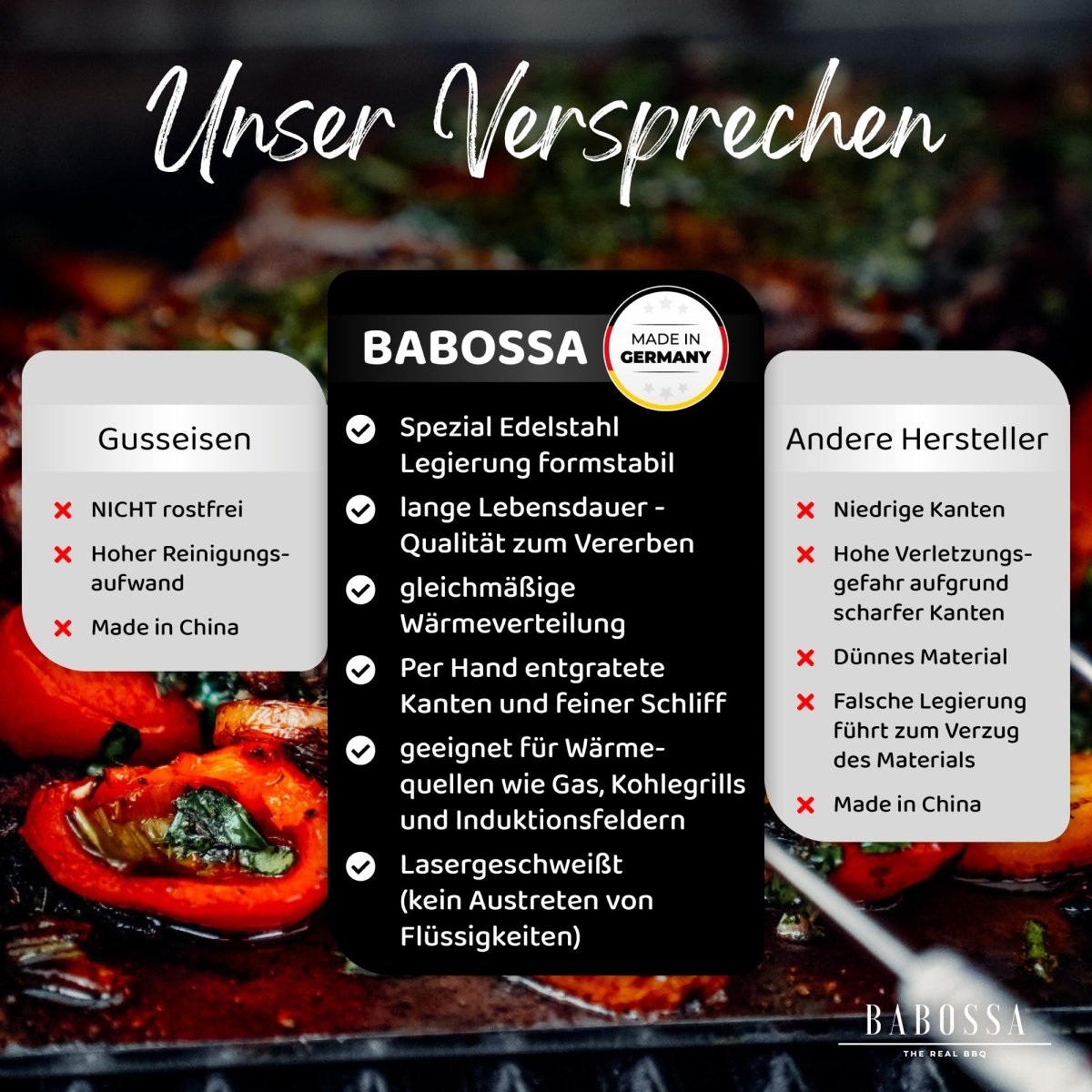 Plancha 2.0 | Griddle Plate | Universal Large 30x45cm - BABOSSAPlancha 2.0 | Griddle Plate | Universal Large 30x45cmPlanchaBABOSSABABOSSA