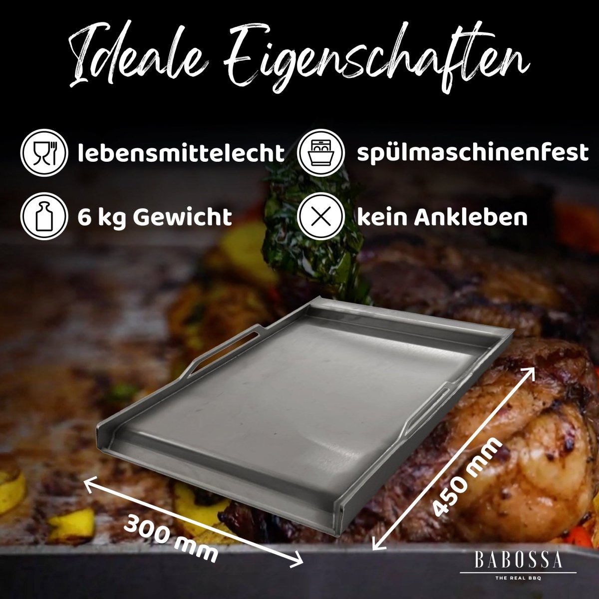 Plancha 2.0 | Griddle Plate | Universal Large 30x45cm - BABOSSAPlancha 2.0 | Griddle Plate | Universal Large 30x45cmPlanchaBABOSSABABOSSA