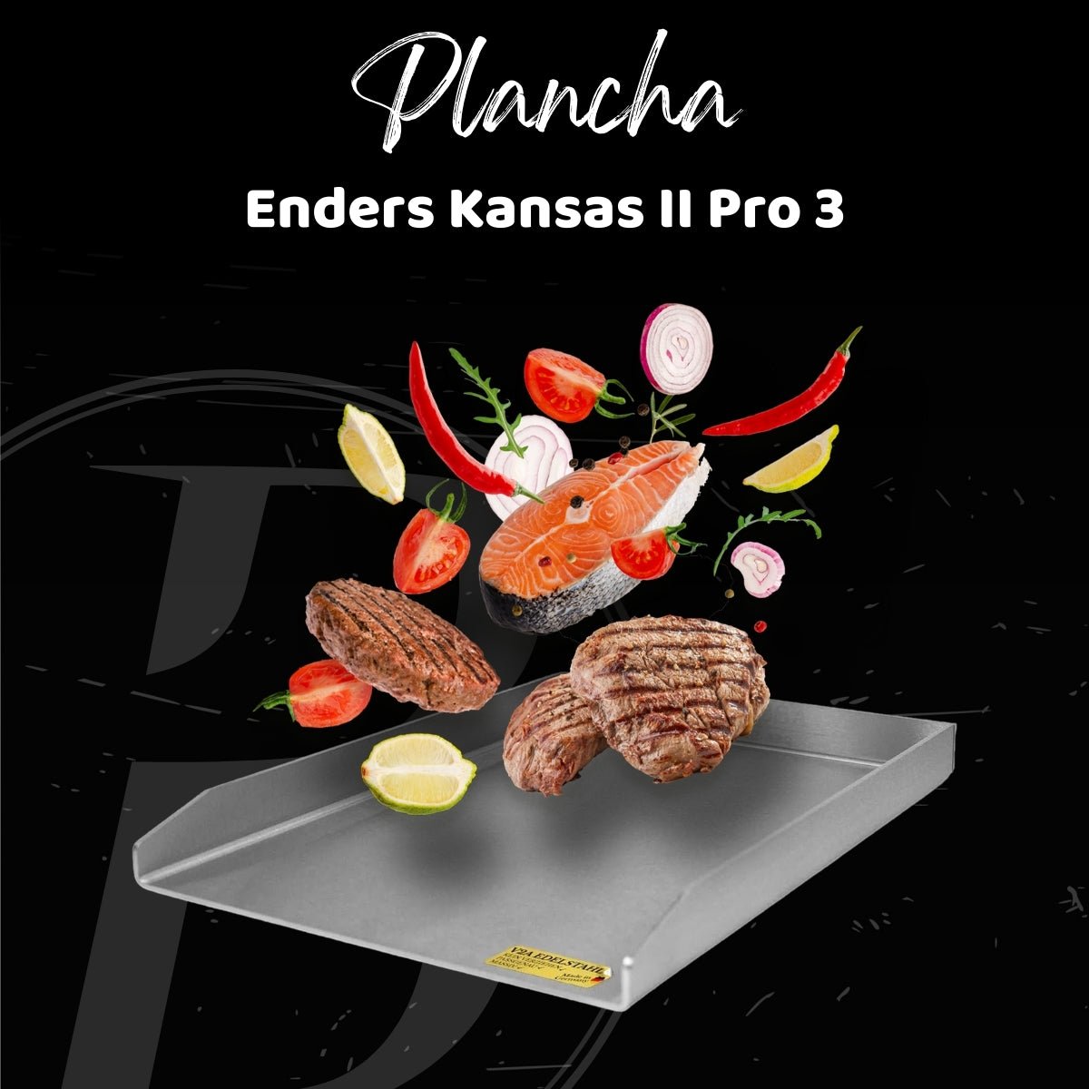Plancha | Grillplatte | Edelstahl V2A | Enders Kansas II Pro 3 | 20,0 x 44,5cm - BABOSSAPlancha | Grillplatte | Edelstahl V2A | Enders Kansas II Pro 3 | 20,0 x 44,5cmPlanchaEndersBABOSSA