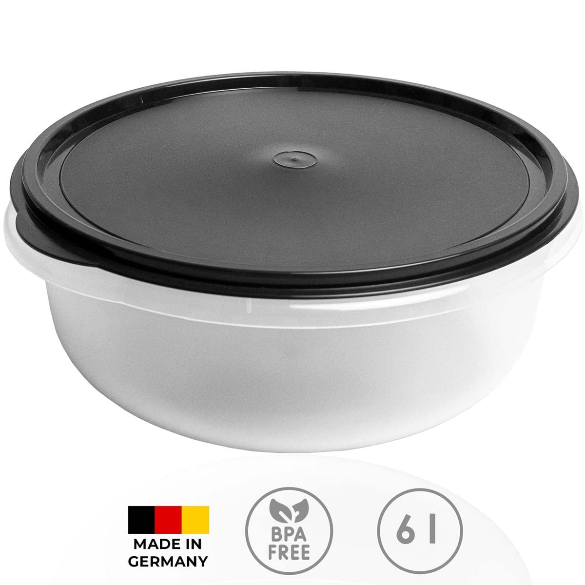 Wüllner & Kaiser Hefeteigschüssel mit Deckel, 6 Liter - Grillstar.deWüllner & Kaiser Hefeteigschüssel mit Deckel, 6 LiterWüllner & KaiserGrillstar.de