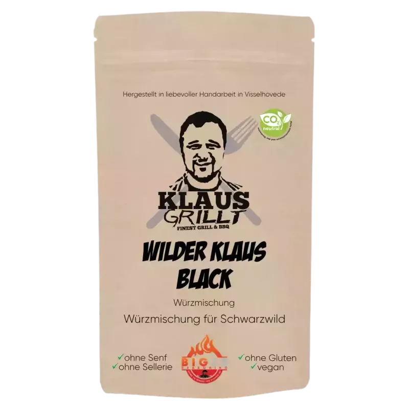 Klaus grillt Wilder Klaus Black, 150g Beutel
