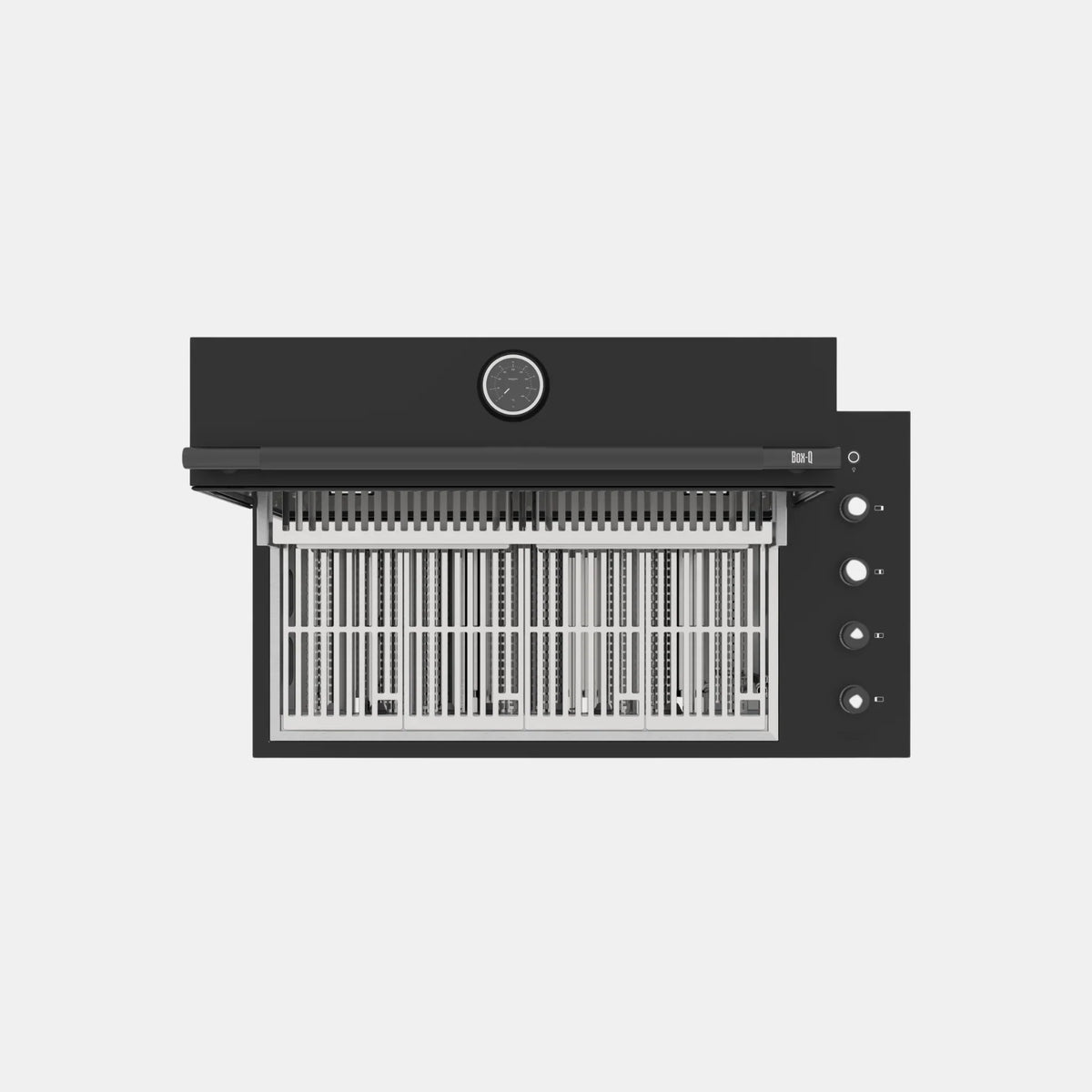 Brabura Box-Q-Einbaugrill 4-Brenner schwarz | Neuestes Edelstahlmodell