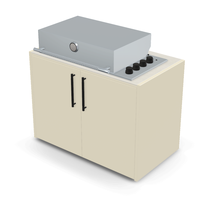 Brabura Box-Q 4-Brenner Edelstahl