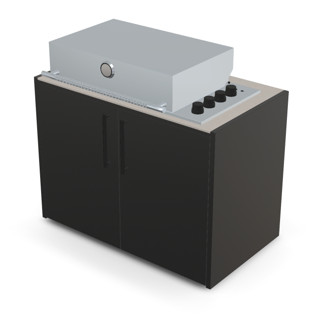 Brabura Box-Q 4-Brenner Edelstahl