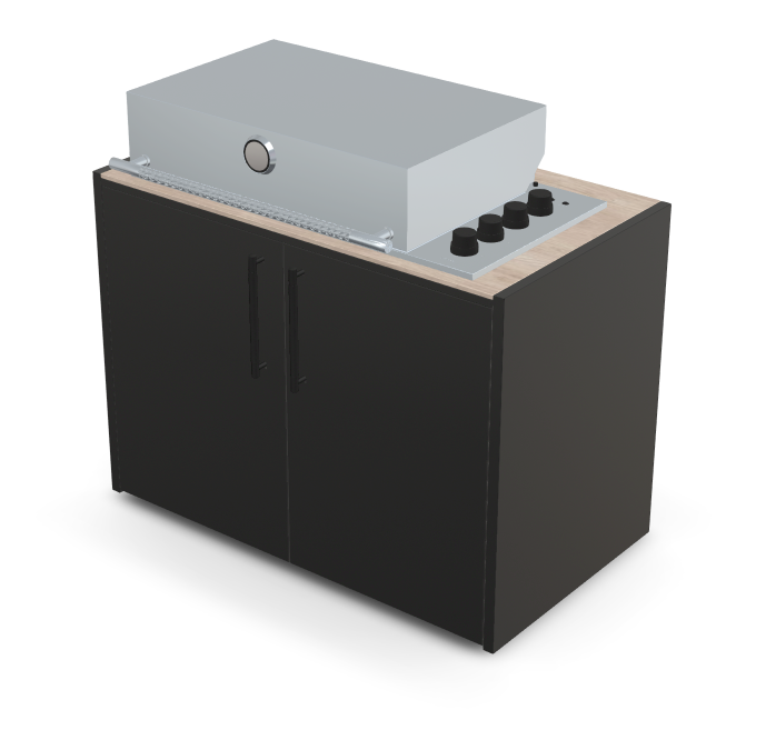 Brabura Box-Q 4-Brenner Edelstahl
