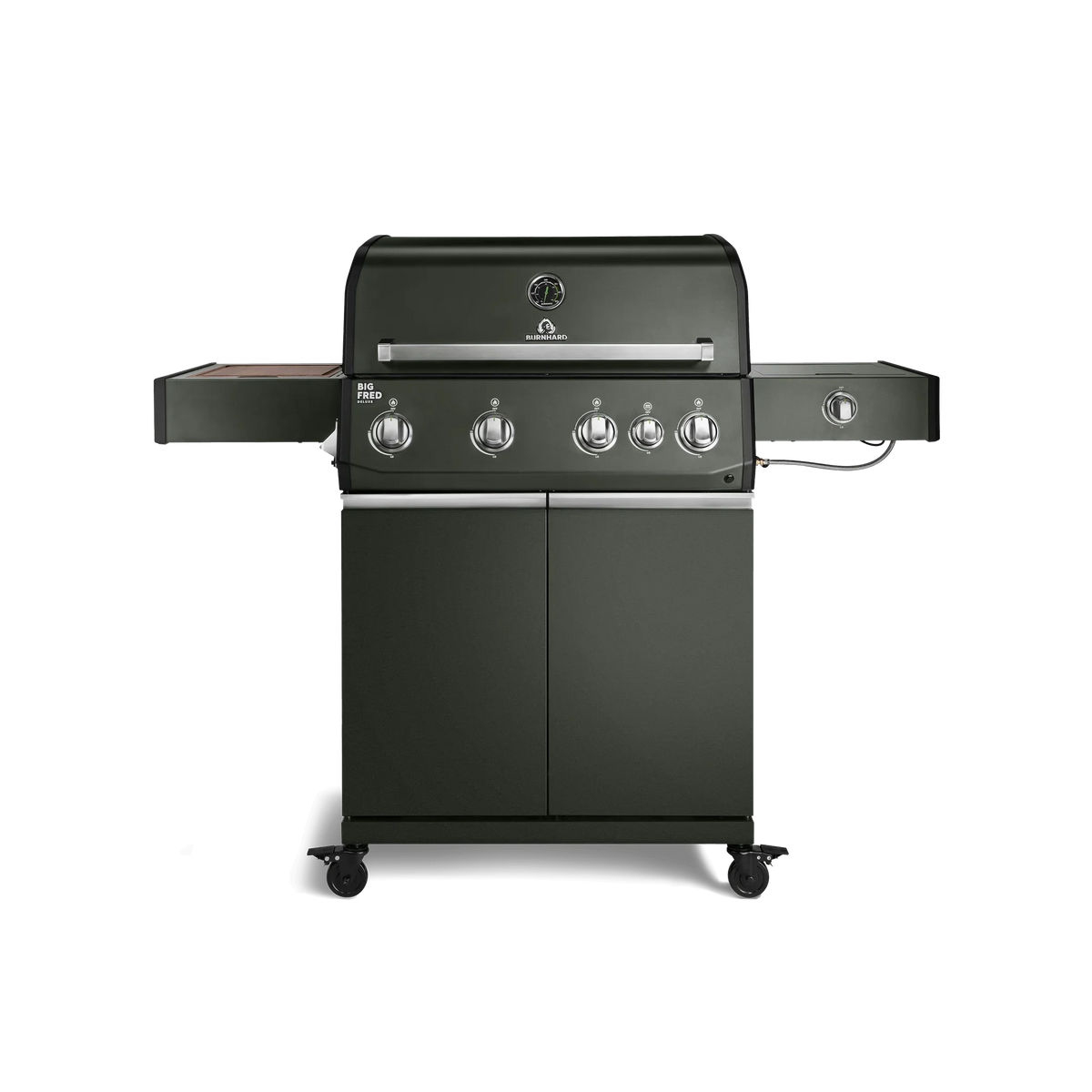 Burnhard Big FRED Deluxe Gasgrill Green Edition 4-Brenner mit Gusseisenrost Series 4