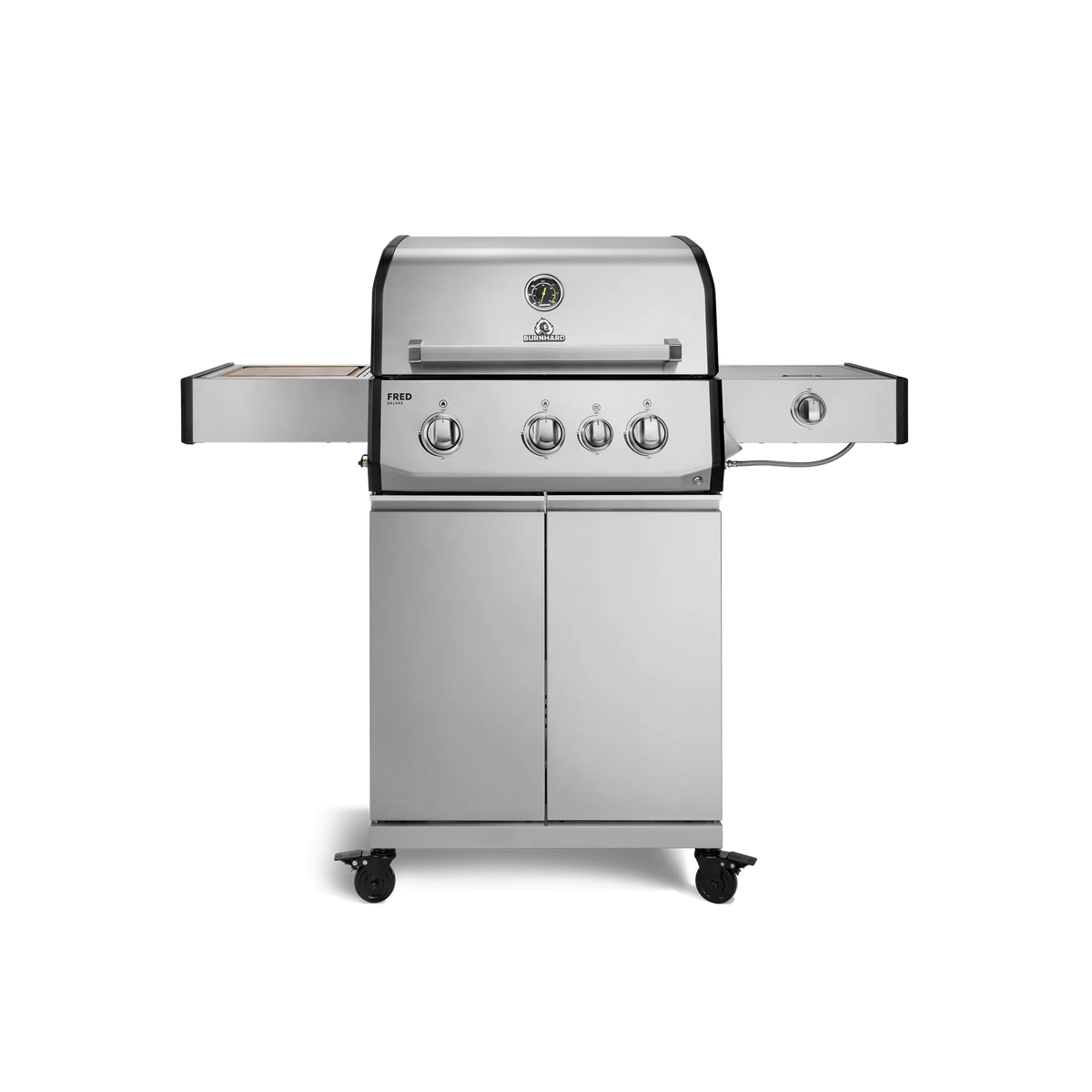 Burnhard FRED Deluxe Gasgrill 3-Brenner Edelstahl mit Edelstahlrost Series 4