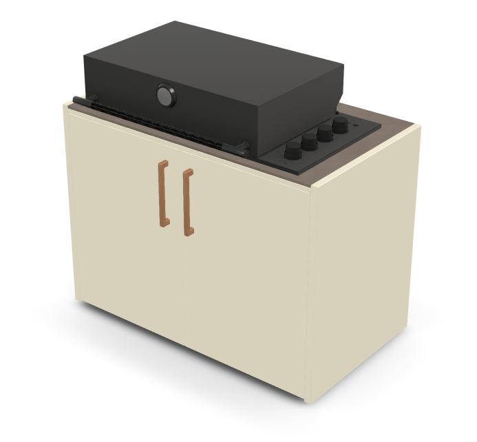 Brabura Box-Q 4-Brenner schwarz | Neuestes Edelstahlmodell