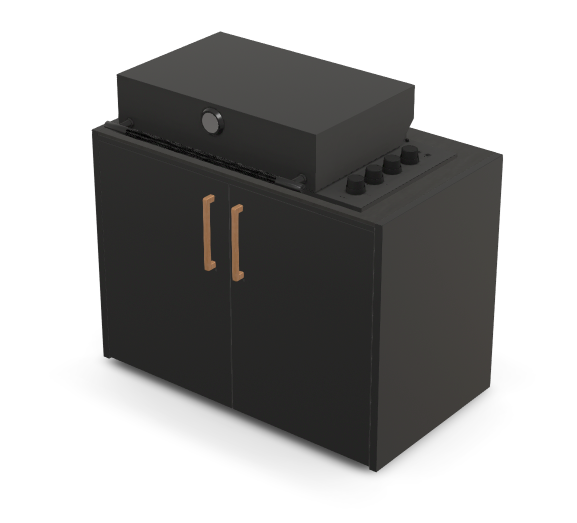 Brabura Box-Q 4-Brenner schwarz | Neuestes Edelstahlmodell