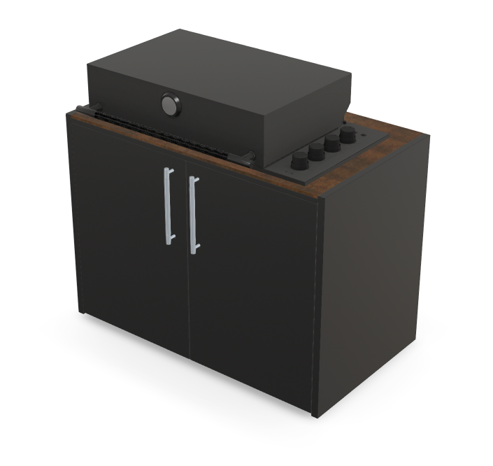 Brabura Box-Q 4-Brenner schwarz | Neuestes Edelstahlmodell