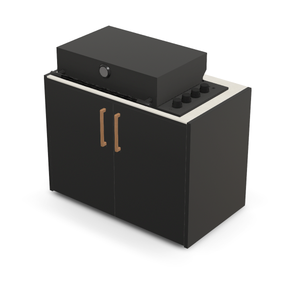 Brabura Box-Q 4-Brenner schwarz | Neuestes Edelstahlmodell