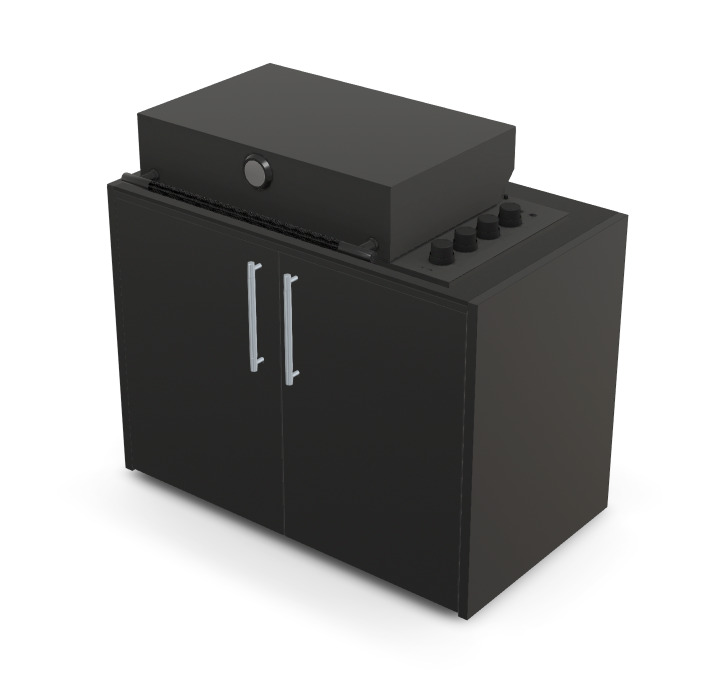 Brabura Box-Q 4-Brenner schwarz | Neuestes Edelstahlmodell