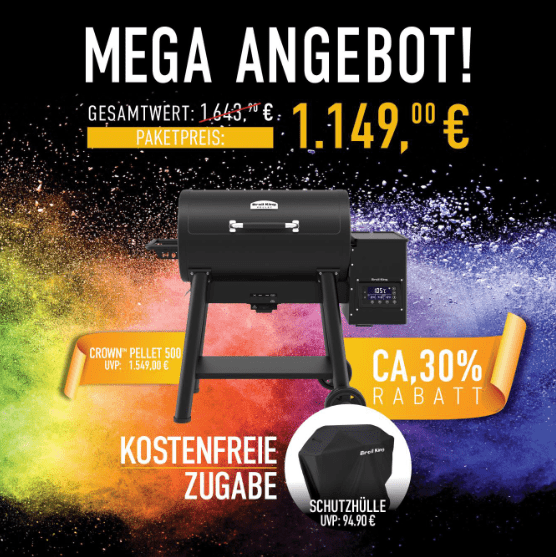Broil King Crown Pellet 500 Bundle inkl. Abdeckhaube