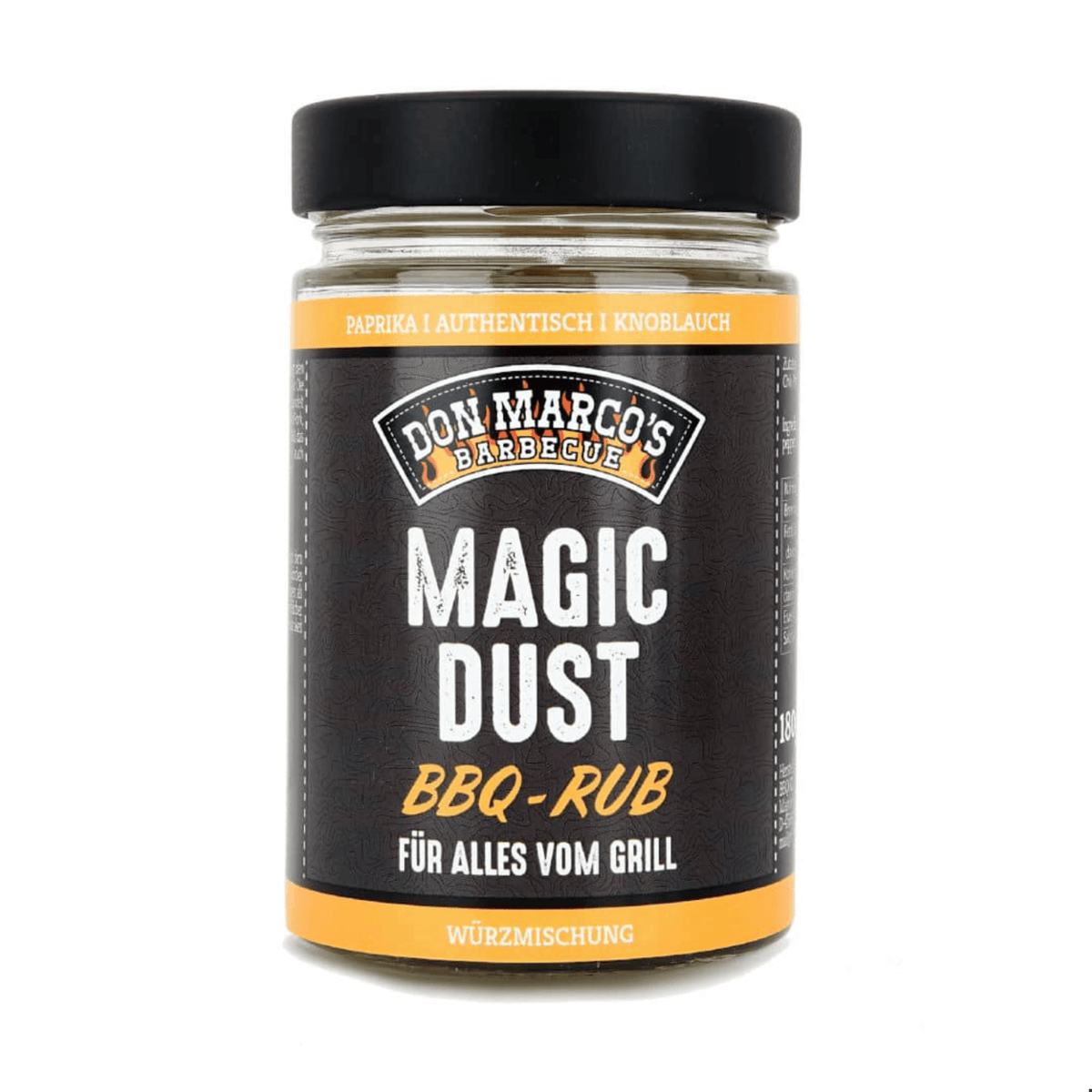 Don Marco's Magic Dust, 180g Glas - Grillstar.deDon Marco's Magic Dust, 180g GlasGewürzDon Marco'sGrillstar.de