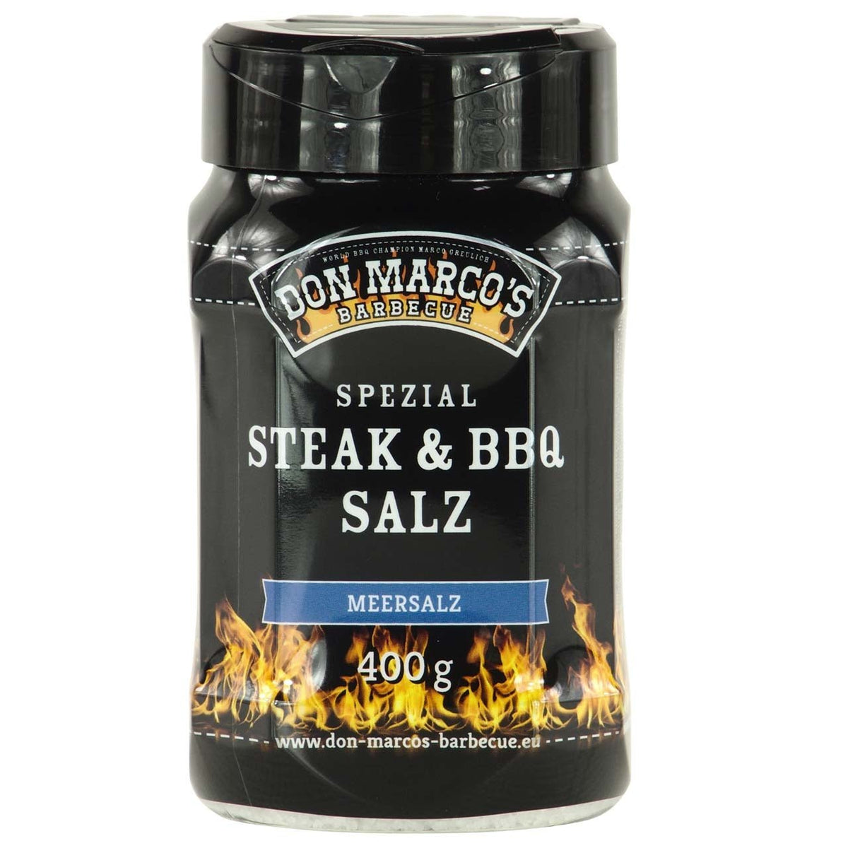 Don Marco's Spezial Steak & BBQ Salz "Meersalz", 400g Dose - Grillstar.deDon Marco's Spezial Steak & BBQ Salz "Meersalz", 400g DoseDon Marco'sGrillstar.dedm103 - 001 - 4004260266352862