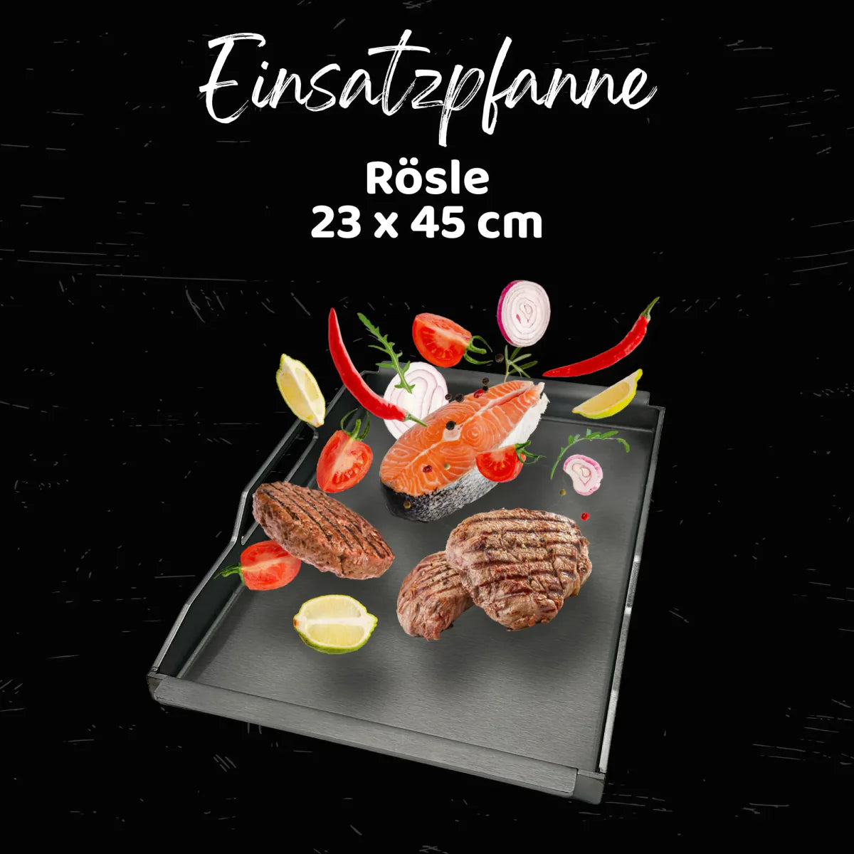 Babossa Einsatzpfanne | Rösle Videro, Allflame & Epicflame | 23 x 45 cm