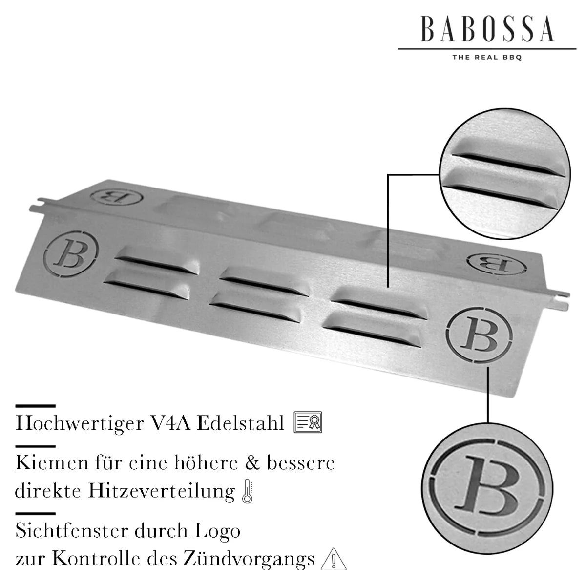 Flammschutzblech | V4A Edelstahl | Broil King Regal & Imperial - BABOSSAFlammschutzblech | V4A Edelstahl | Broil King Regal & ImperialFlammschutzblechBroil KingBABOSSA