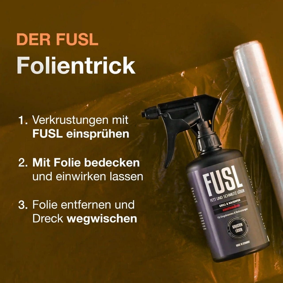 McBrikett FUSL Krustenlöser, Grill - und Backofenreiniger, 500 ml - Grillstar.deMcBrikett FUSL Krustenlöser, Grill - und Backofenreiniger, 500 mlMcBrikettGrillstar.deF020504260348084018
