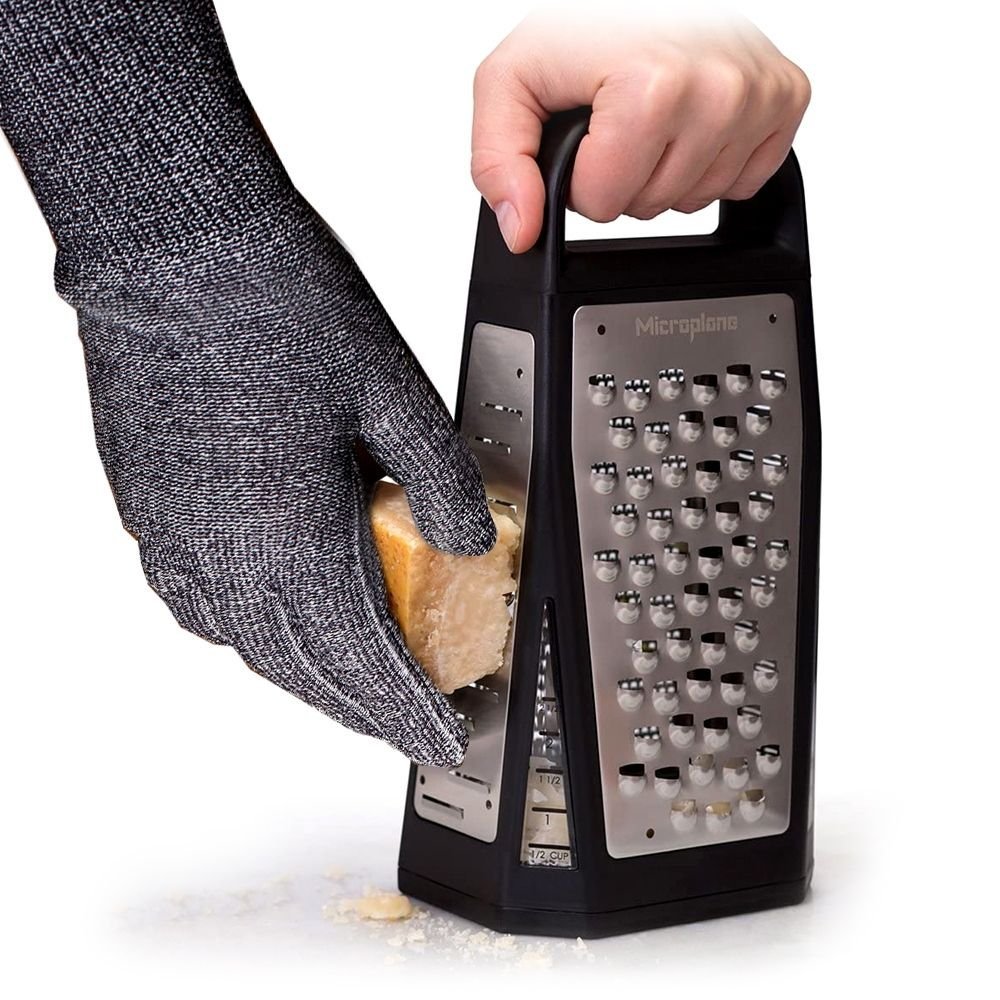 Microplane Elite Turmreibe + Schutzhandschuh