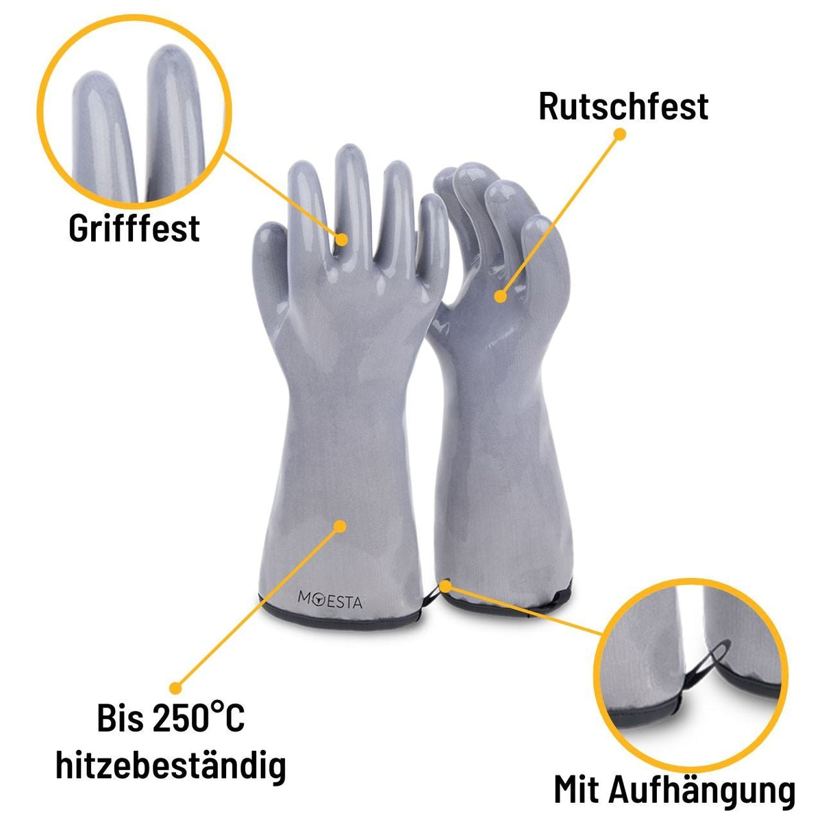 Moesta HeatPro Gloves - Grillhandschuhe aus Silikon - grau, Größe L - Grillstar.deMoesta HeatPro Gloves - Grillhandschuhe aus Silikon - grau, Größe LMoestaGrillstar.deMO198314260664772262