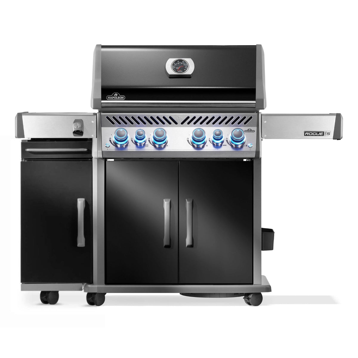 Napoleon Rogue PRO-S 525 mit Gußrosten, Schwarz inkl. Seitenschrank