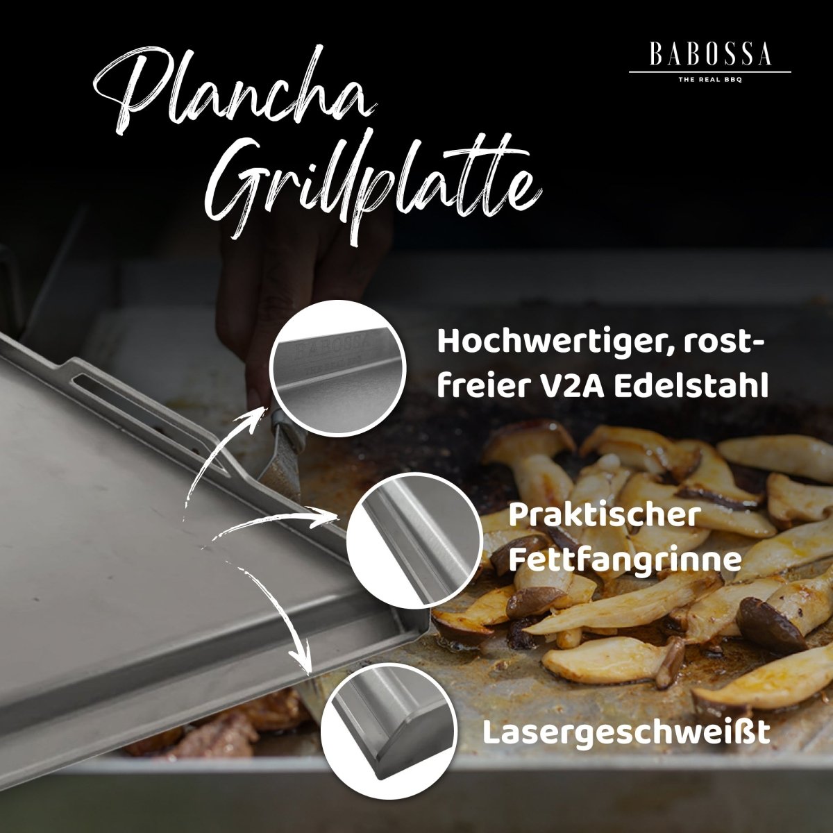Plancha 2.0 | Griddle Plate | Universal Medium 30x40cm - BABOSSAPlancha 2.0 | Griddle Plate | Universal Medium 30x40cmPlanchaBABOSSABABOSSA