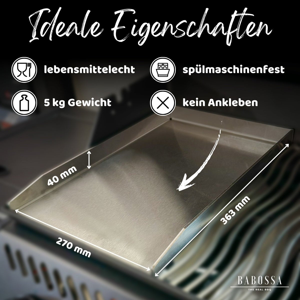 Plancha | Grillplatte | Edelstahl V2A | Broil King Royal | 36,3 x 27,0cm - BABOSSAPlancha | Grillplatte | Edelstahl V2A | Broil King Royal | 36,3 x 27,0cmPlanchaBroil KingBABOSSA