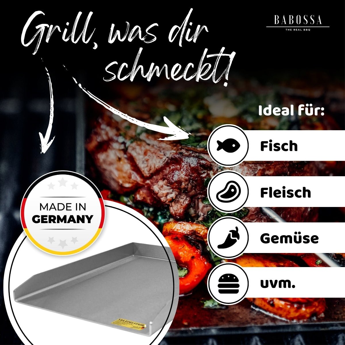 Plancha | Grillplatte | Rösle AllFlame ohne Vario Grillrost - BABOSSAPlancha | Grillplatte | Rösle AllFlame ohne Vario GrillrostPlanchaBABOSSABABOSSA