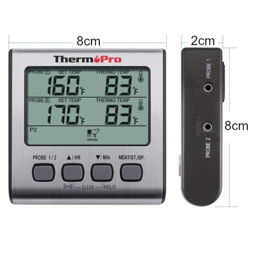 ThermoPro TP17 Kernthermometer, 2 Messfühler - Grillstar.deThermoPro TP17 Kernthermometer, 2 MessfühlerThermoProGrillstar.de